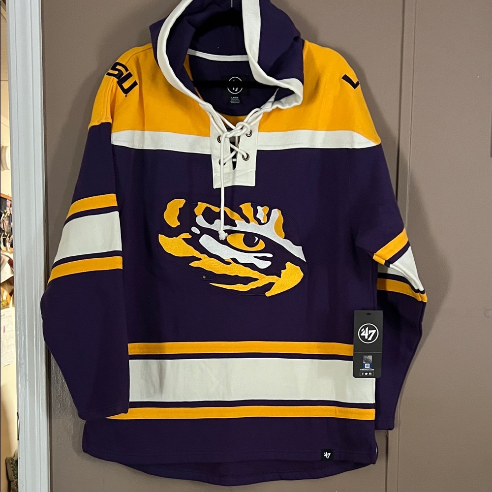 47 Purple and Gold Men's Hoodie